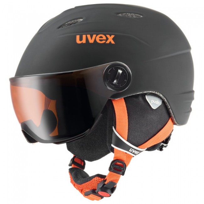 Uvex junior pro, skihjelm med visir, sort thumbnail