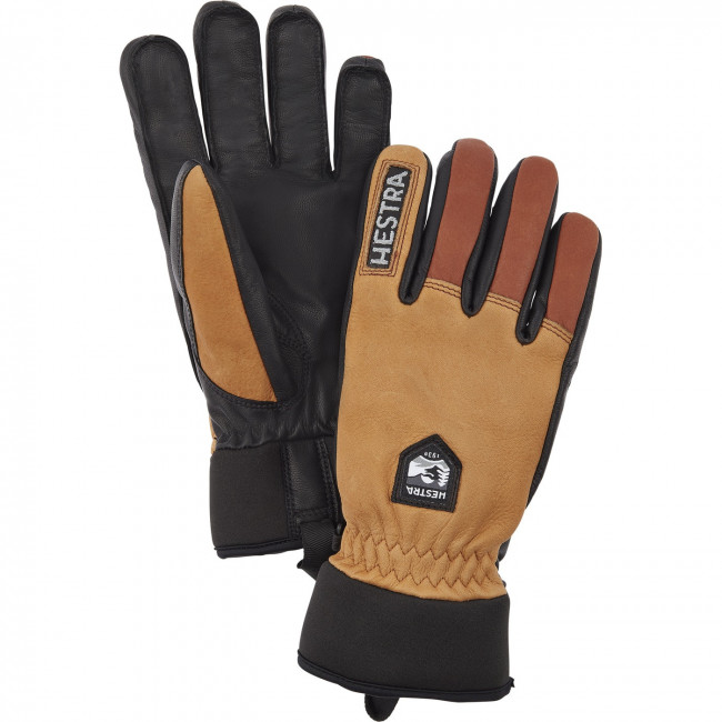 Hestra Army Leather Wool Terry skihandsker, kork/brun thumbnail