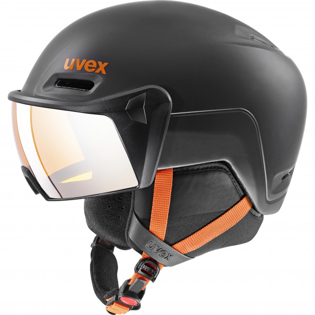 Uvex hlmt 600 skihjelm med visir, sort/orange thumbnail