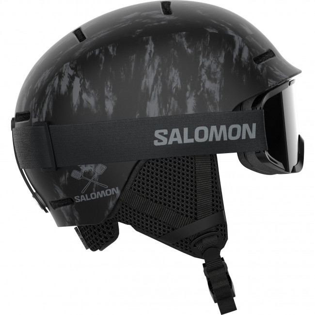 Salomon Player Combo, hjelm+briller, junior, sort thumbnail