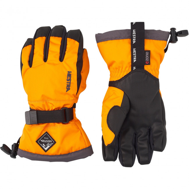 Hestra Gauntlet CZone Jr, skihandsker, junior, orange/mørkegrå thumbnail