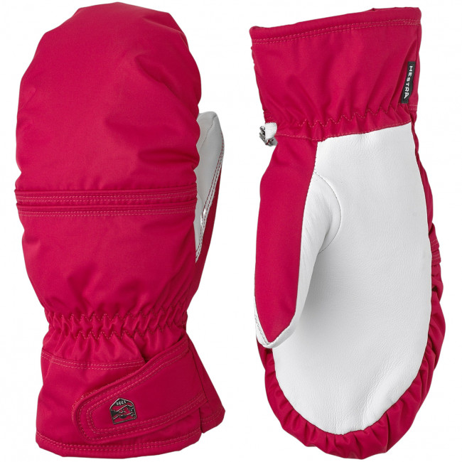 Hestra Primaloft Leather, skiluffer, dame, pink/hvid thumbnail