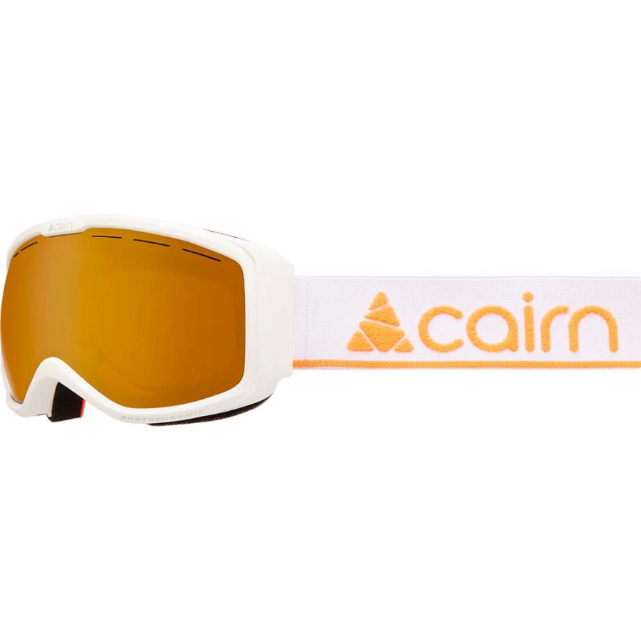Se Cairn Funk OTG Photochromic, skibriller, junior, mat hvid/orange hos AktivVinter.dk