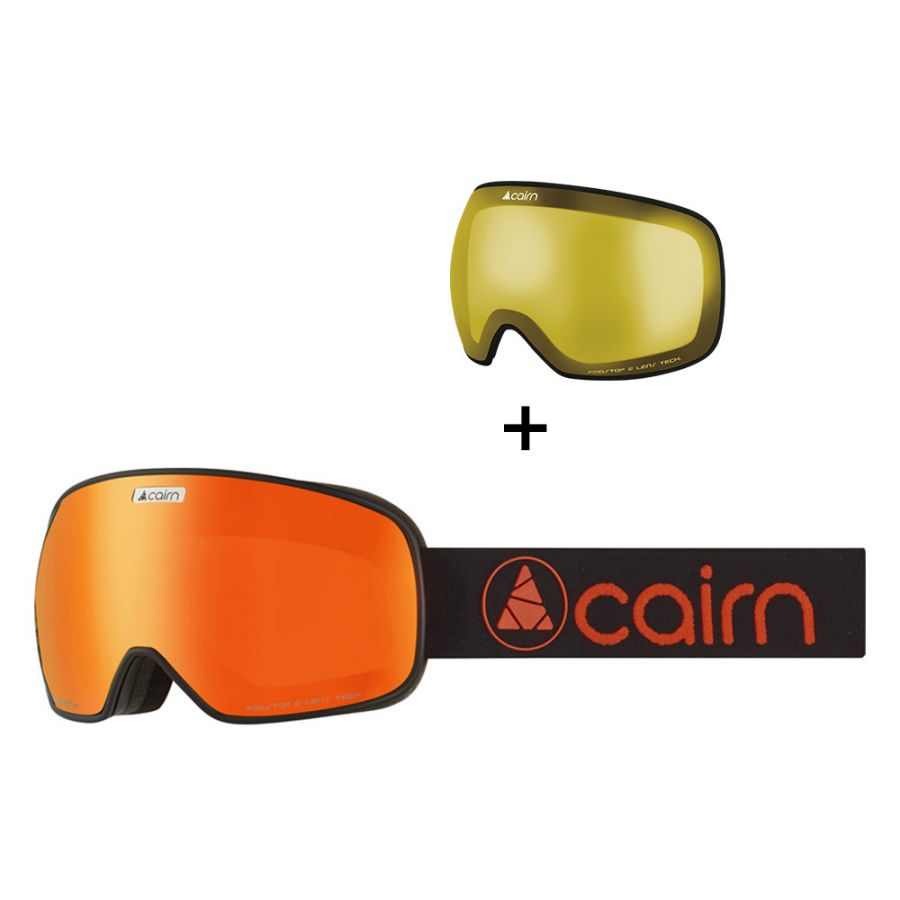 Se Cairn Magnetik, skibriller, mat sort orange hos AktivVinter.dk