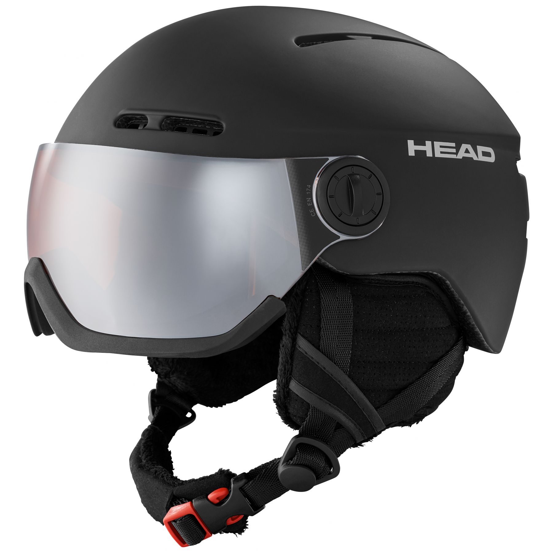 Brug Head Knight, skihjelm med visir, sort til en forbedret oplevelse