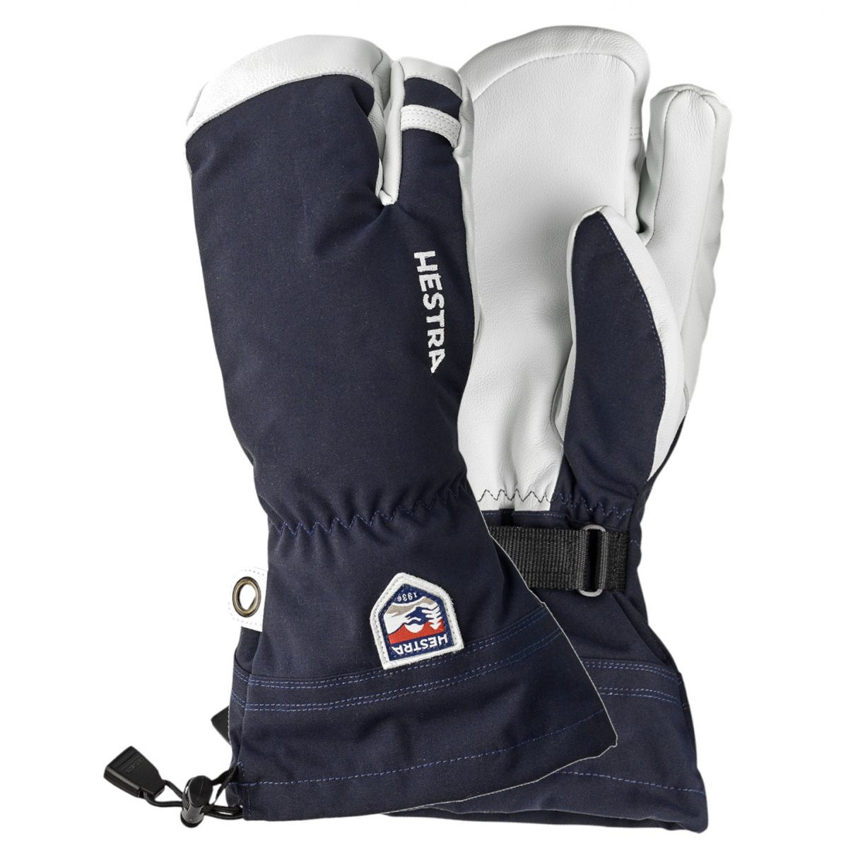 Brug Hestra Army Leather Heli 3 finger skihandsker, mørkeblå til en forbedret oplevelse