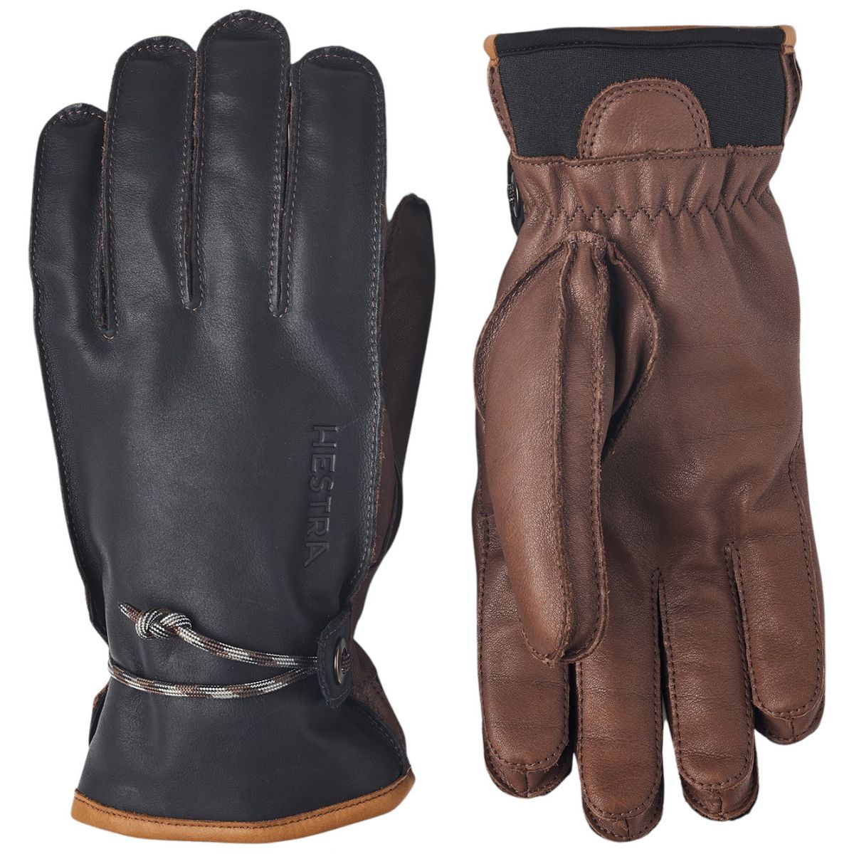 Brug Hestra Wakayama, handsker, navy/brun til en forbedret oplevelse