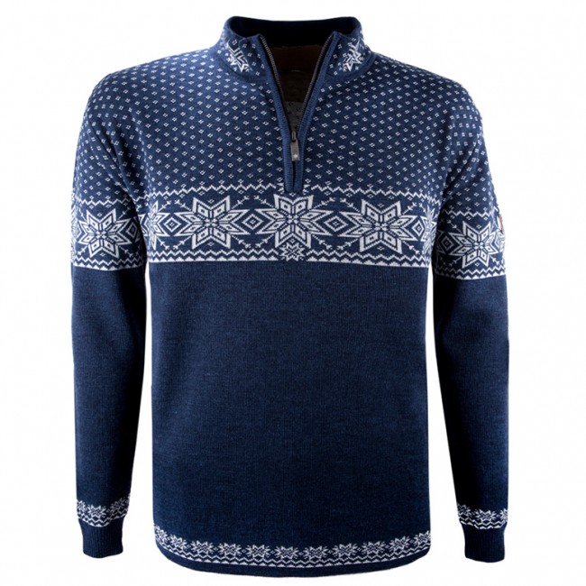 Billede af Kama Rune, merino sweater, herre, marineblå