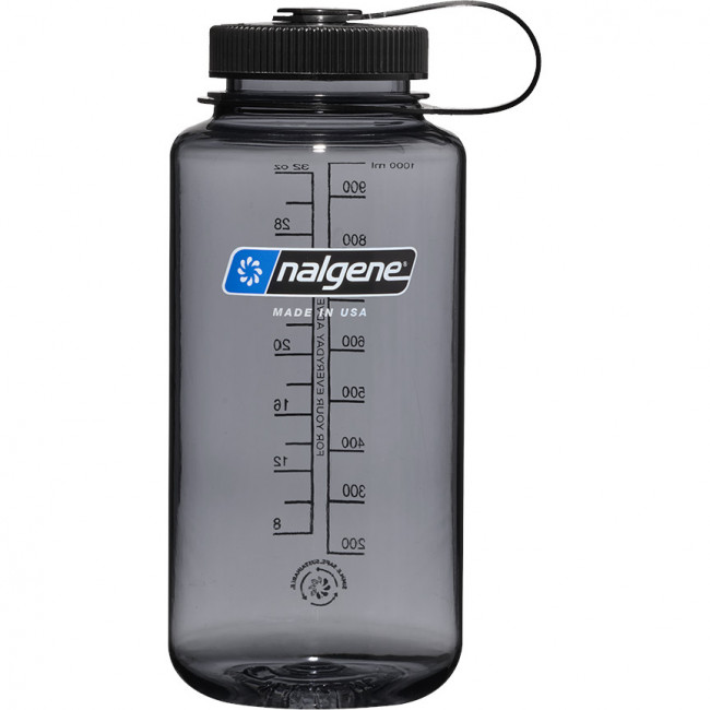 Se Nalgene 'Wide Mouth Sustain' drikkeflaske 1 L Grey/Black 1,0 liter hos AktivVinter.dk