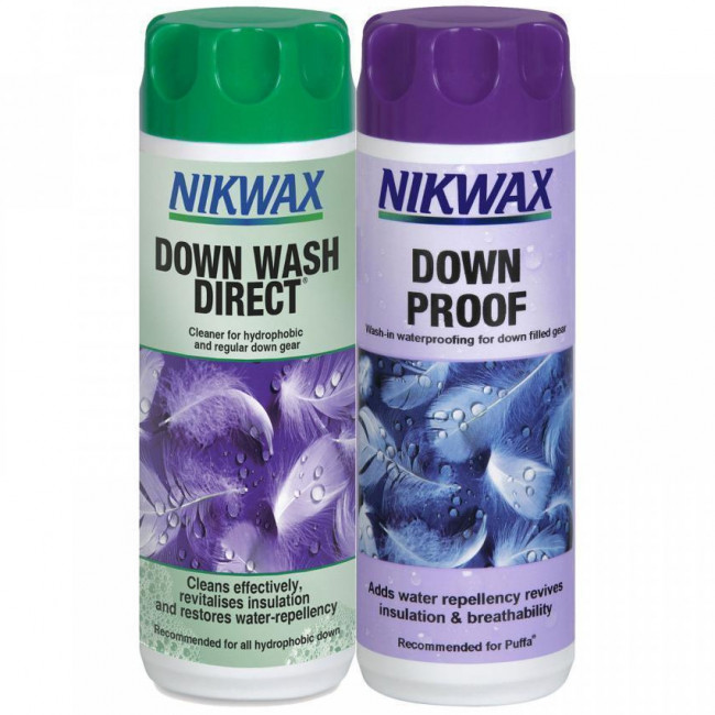 Se Nikwax Down Wash + Down Proof, 2x300 ml hos AktivVinter.dk