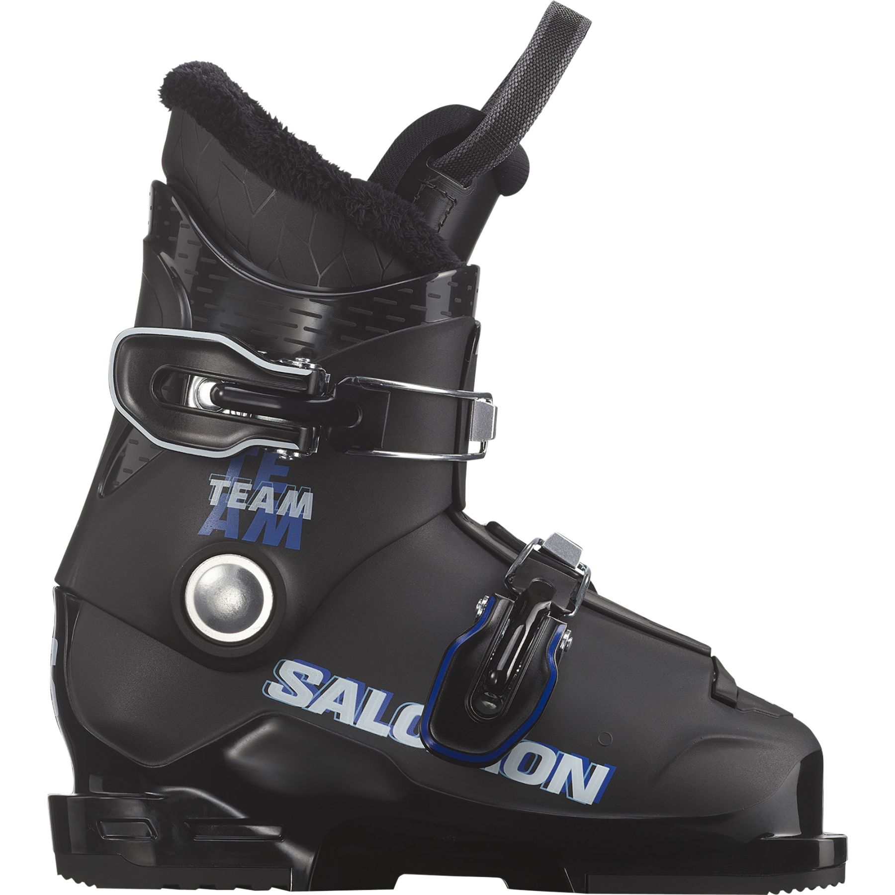 10: Salomon Team T2, skistøvler, junior, sort/blå/hvid