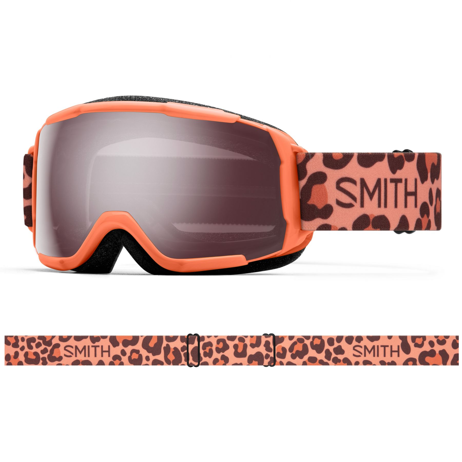 Se Smith Grom, OTG skibriller, junior, coral cheetah print hos AktivVinter.dk