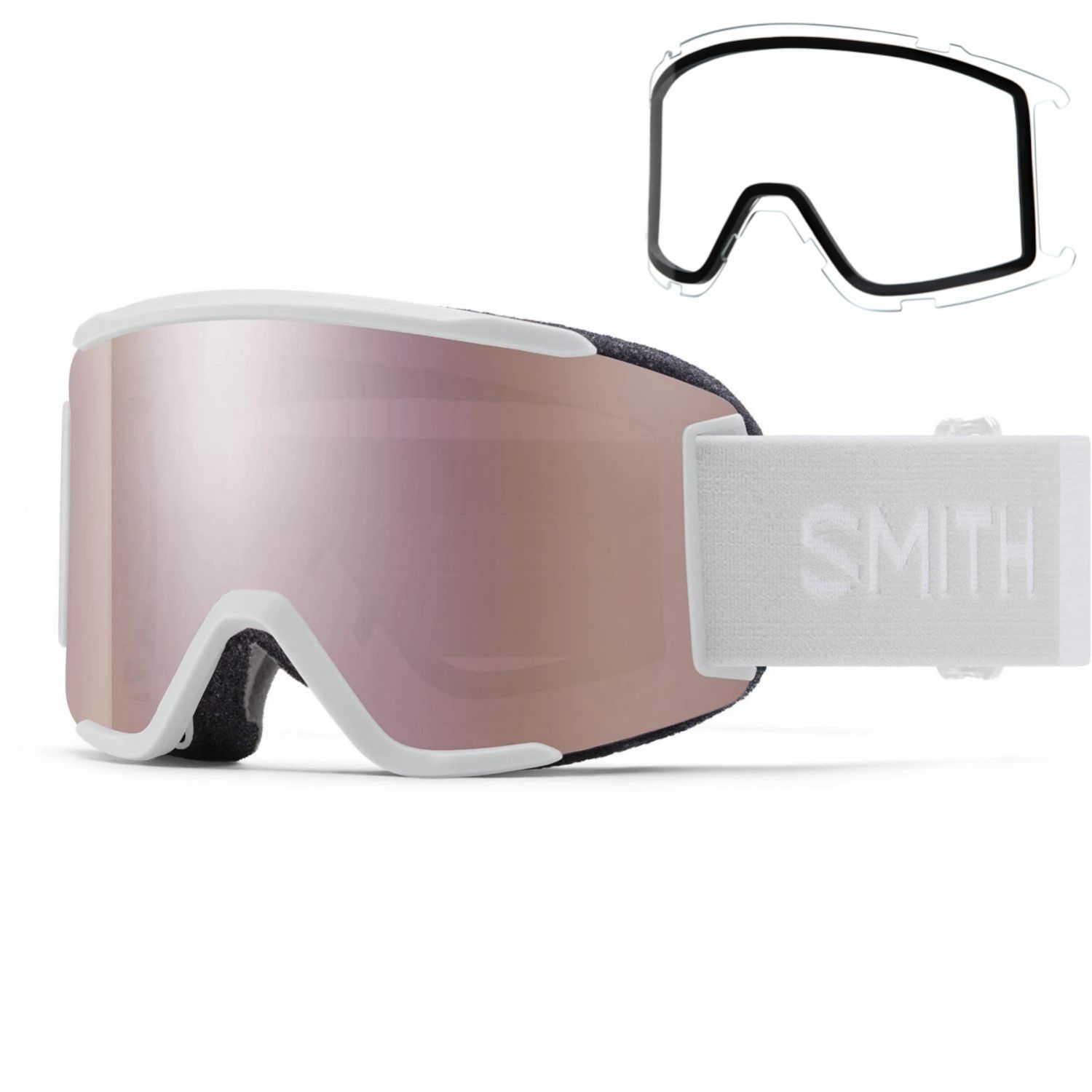 Brug Smith Squad S, skibriller, white vapor til en forbedret oplevelse