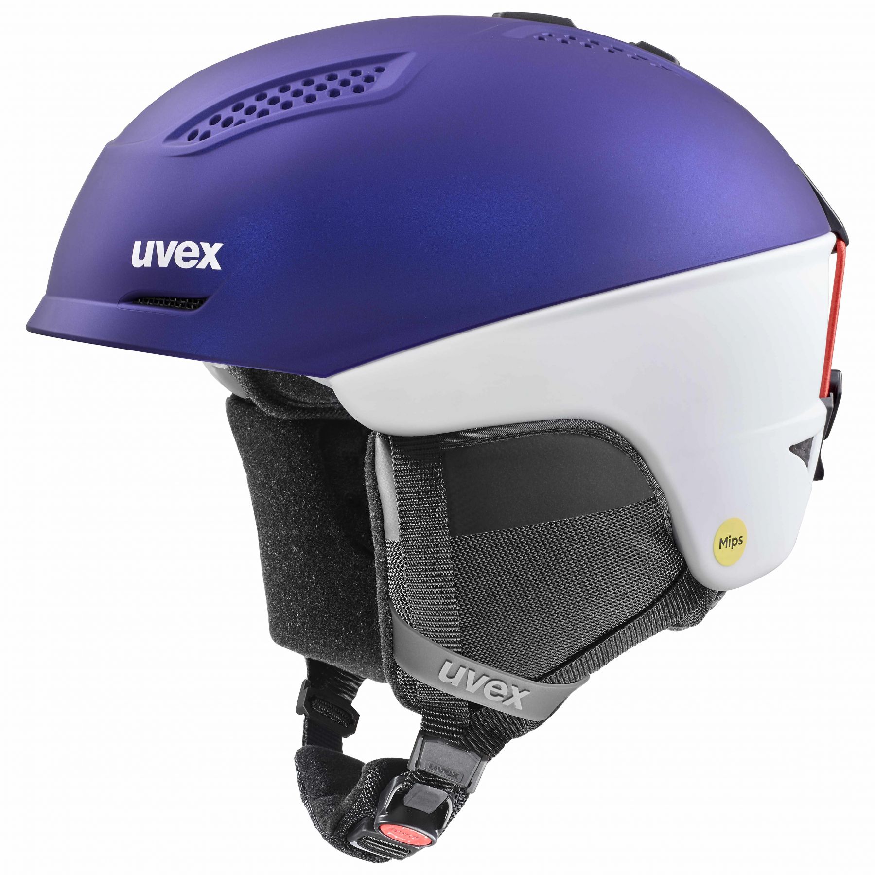 Brug Uvex Ultra MIPS, skihjelm, lilla/hvid til en forbedret oplevelse