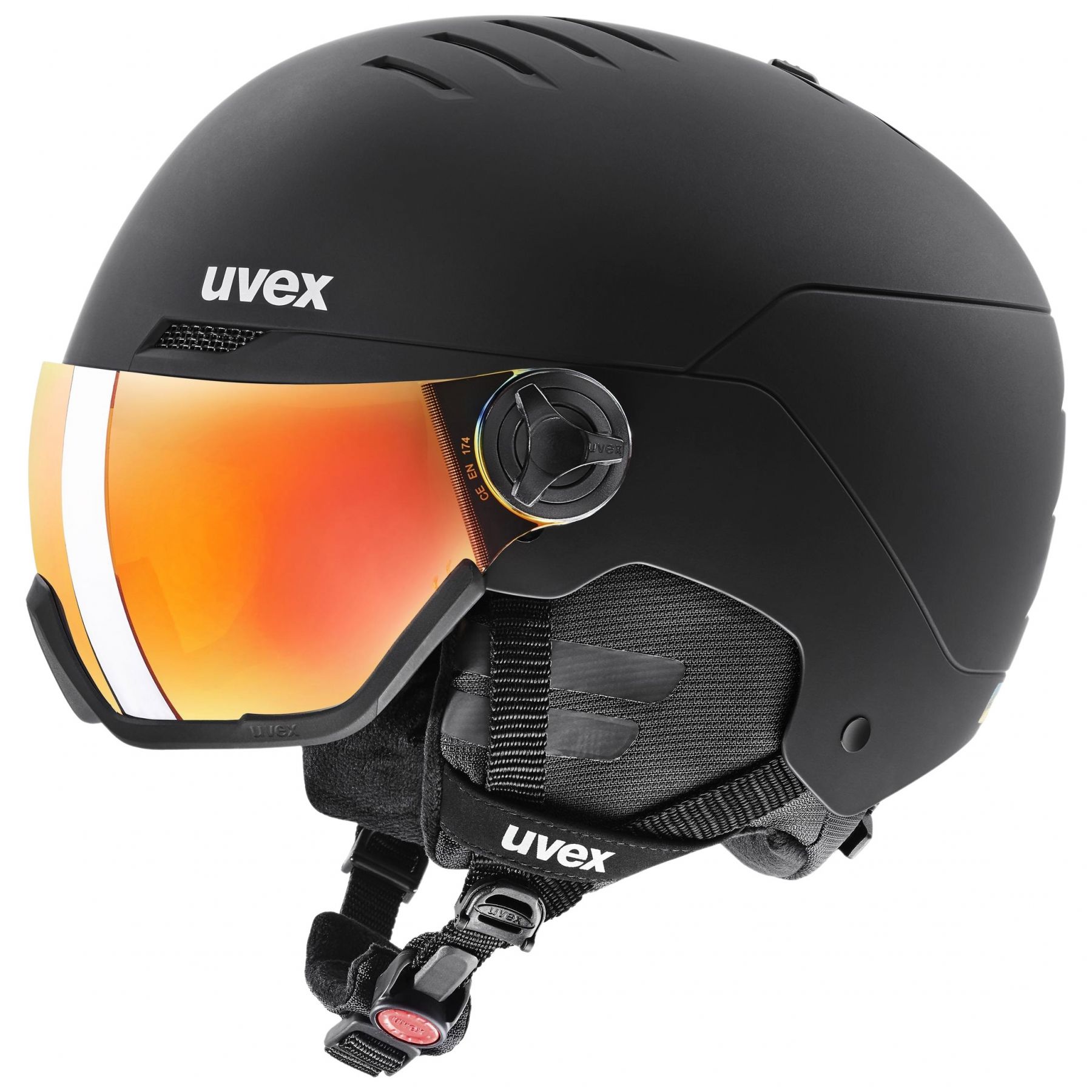 Uvex Wanted Visor, skihjelm med visir, sort